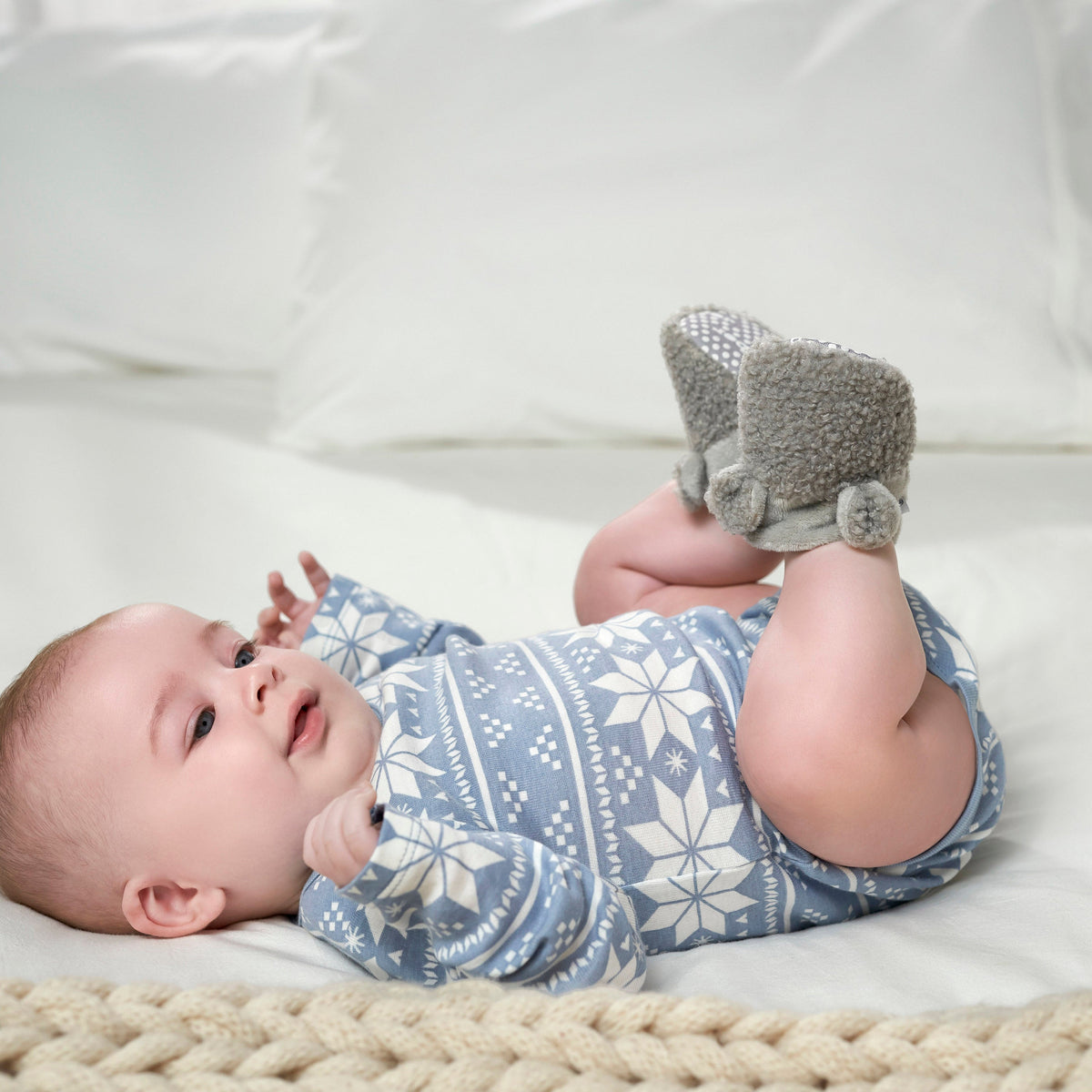 6-Pack Baby Boys Snow Much Fun Long Sleeve Onesies Bodysuits, lifestyle photo 10