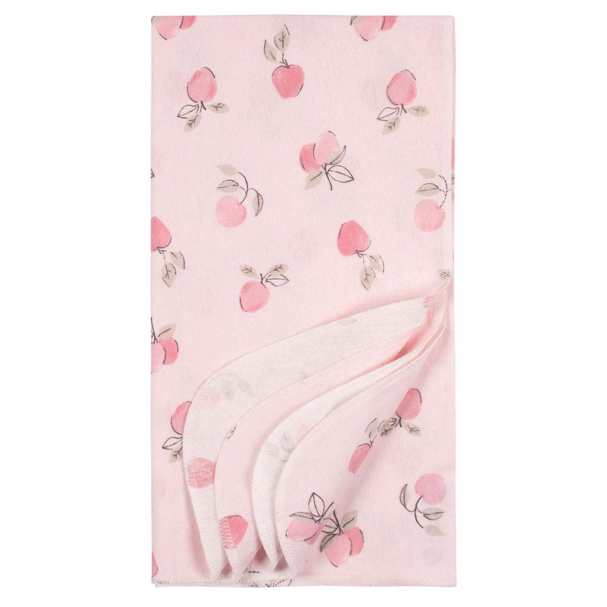 4-Pack Baby Girls Appley Sweet Flannel Blankets, additional view 1
