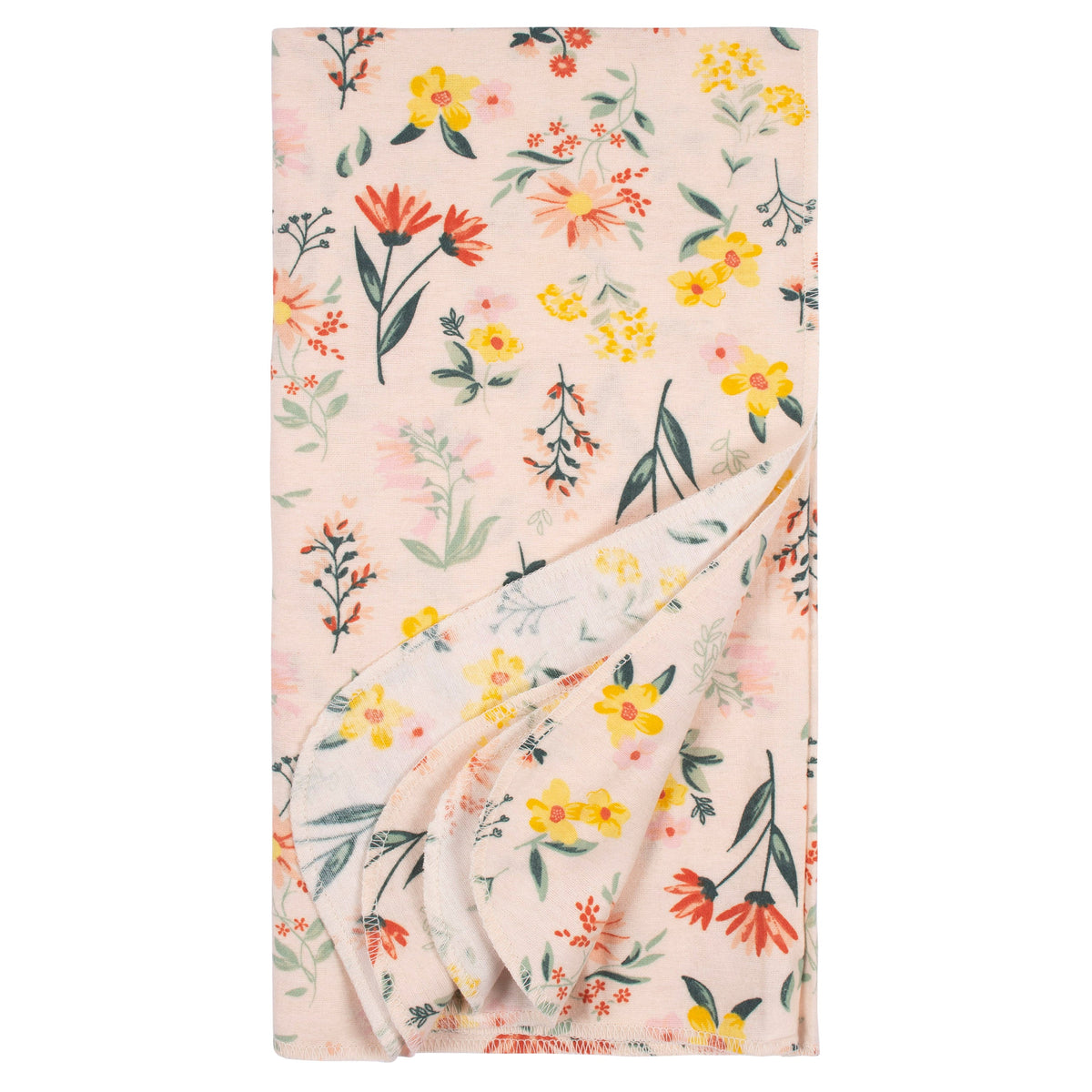 4-Pack Baby Girls Wildflower Flannel Blankets, additional view 1