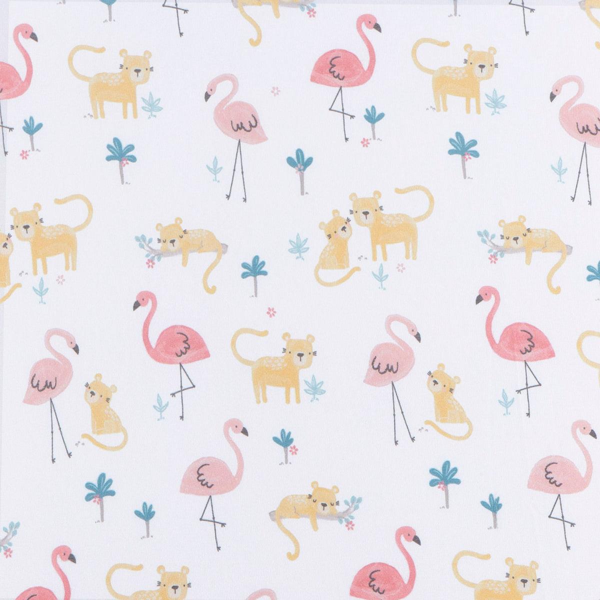 Baby Girls Animals & Geos Crib Sheet, close-up detail 1