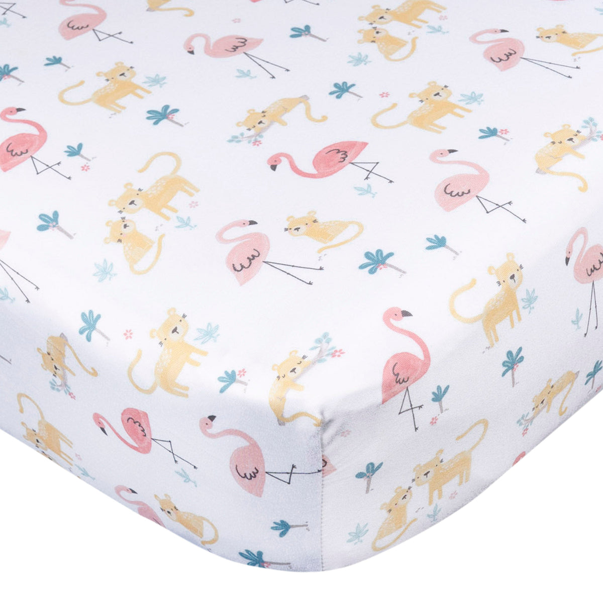 Baby Girls Animals & Geos Crib Sheet