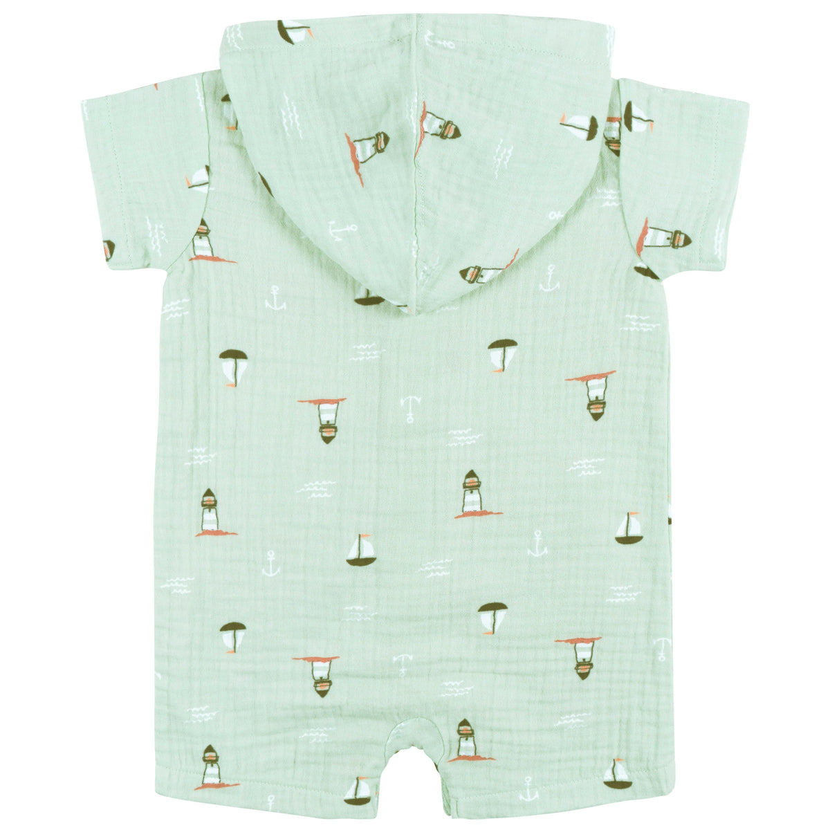 Baby Boys Sea Scene Hooded Romper, additional view 1