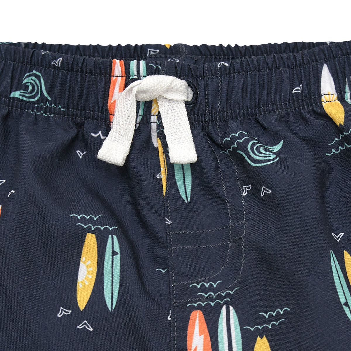 2-Pack Baby & Toddler Boys Surf Swim Trunks, close-up detail 1