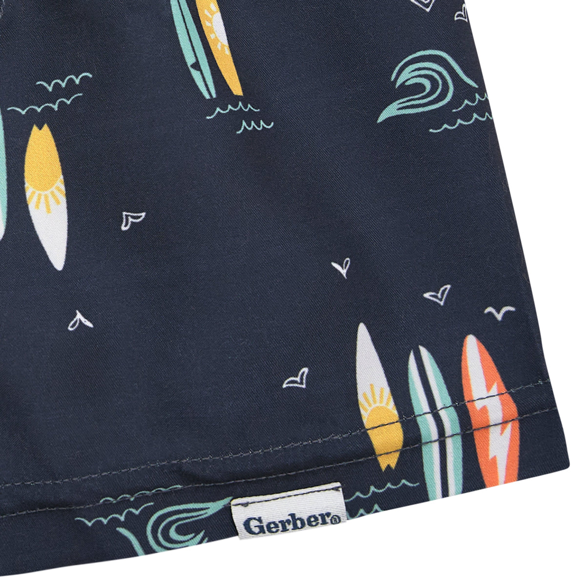 2-Pack Baby & Toddler Boys Surf Swim Trunks, close-up detail 2