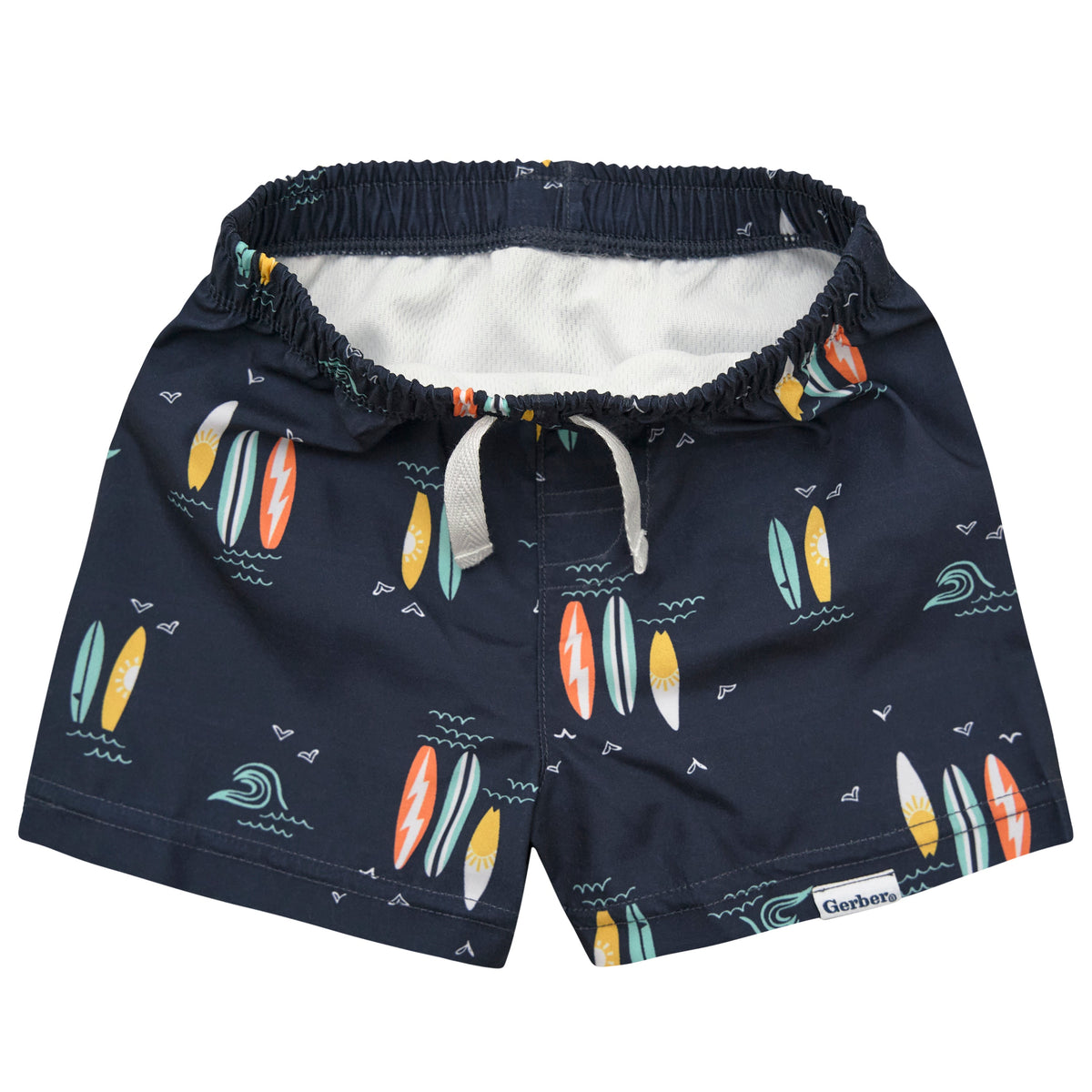 2-Pack Baby & Toddler Boys Surf Swim Trunks, close-up detail 6