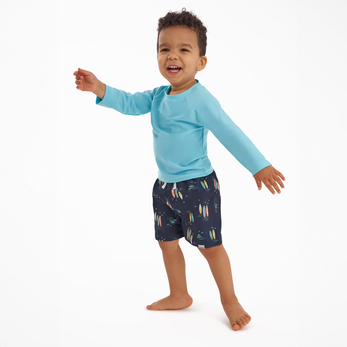 2-Pack Baby & Toddler Boys Surf Swim Trunks, lifestyle photo 1