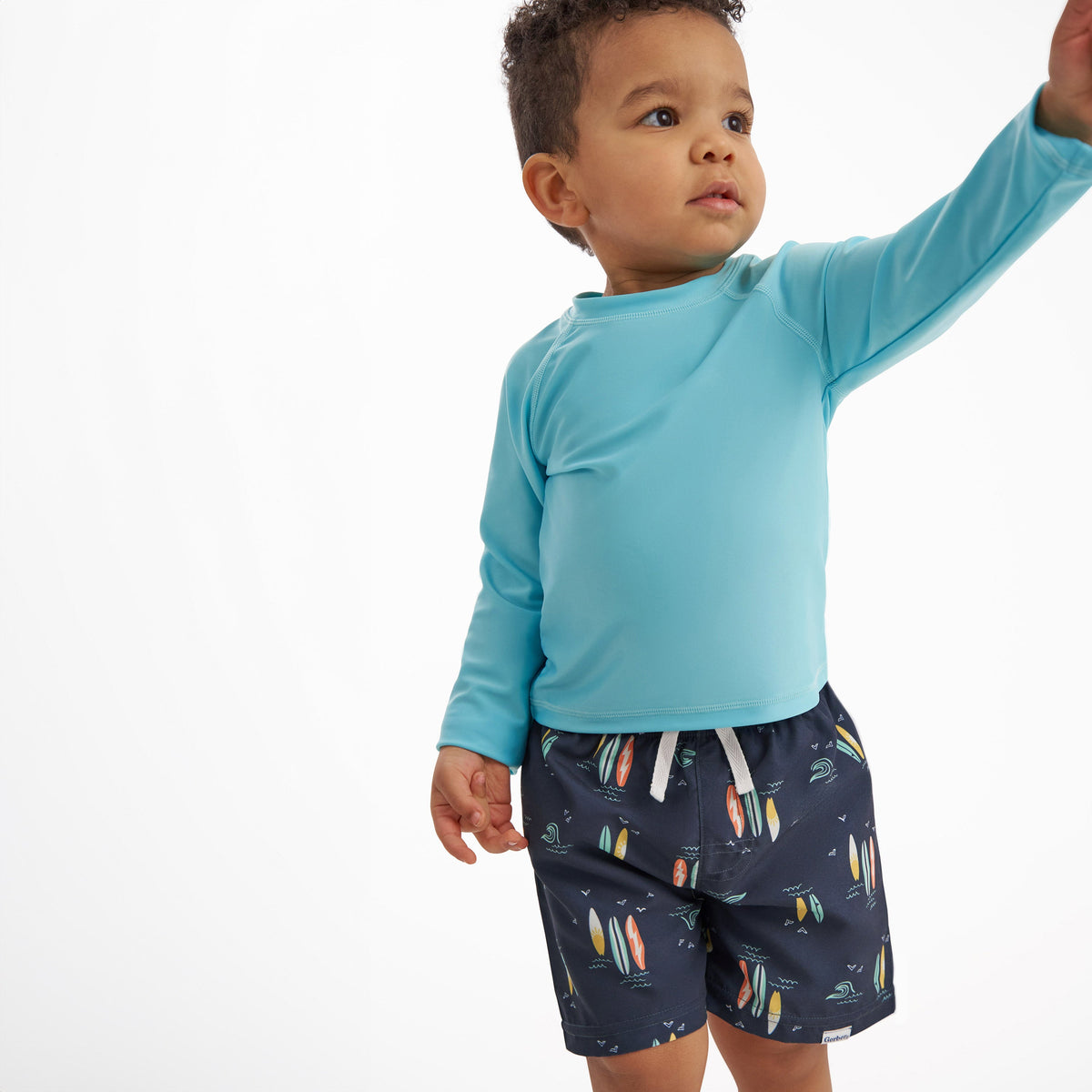 2-Pack Baby & Toddler Boys Surf Swim Trunks, lifestyle photo 3