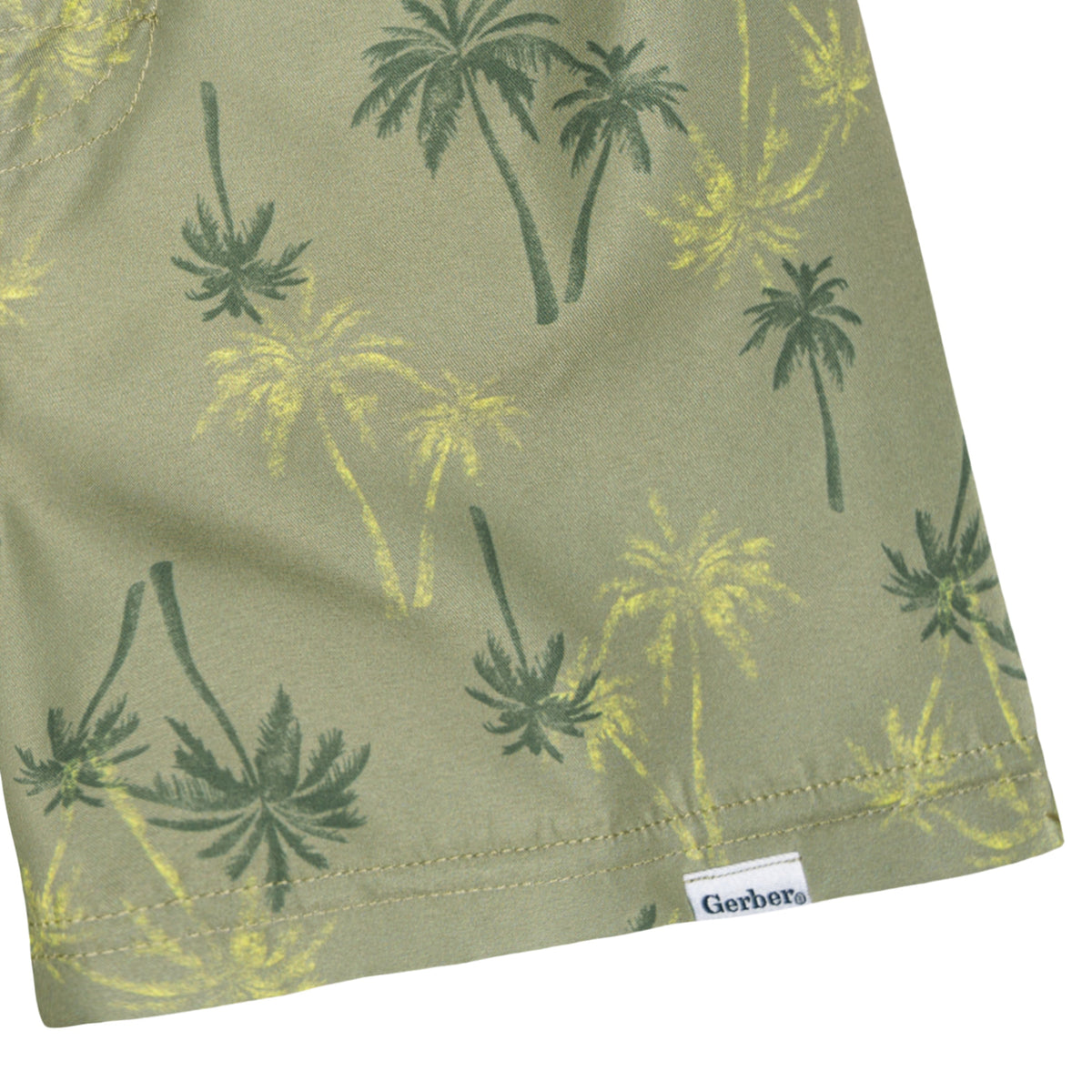 2-Pack Baby & Toddler Boys Palm Tree Swim Trunks, close-up detail 2