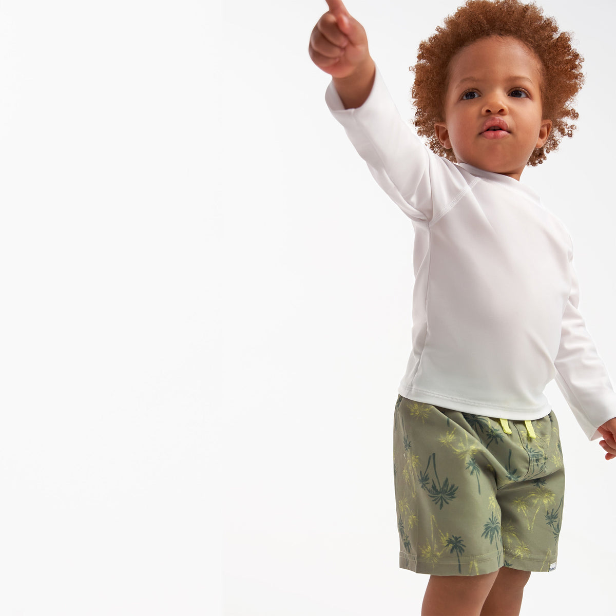 2-Pack Baby & Toddler Boys Palm Tree Swim Trunks, lifestyle photo 1