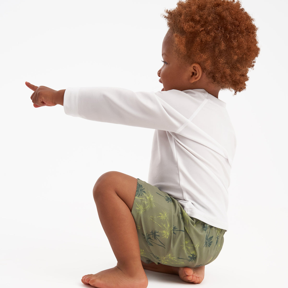 2-Pack Baby & Toddler Boys Palm Tree Swim Trunks, lifestyle photo 2