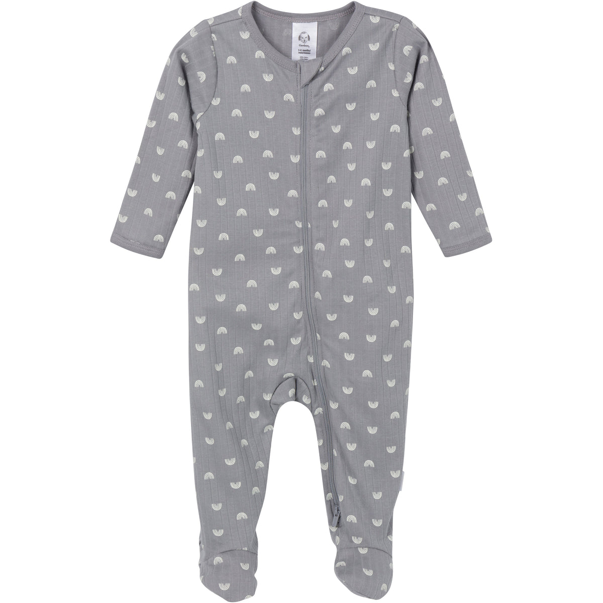 2-Pack Baby Neutral Neutral Grey Moons Sleep 'N Play With Mitten Cuffs, additional view 1