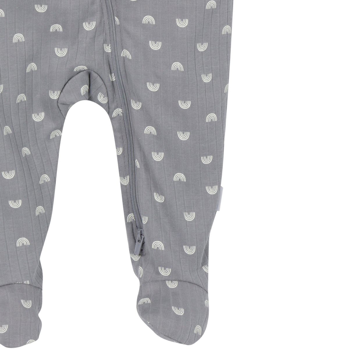 2-Pack Baby Neutral Neutral Grey Moons Sleep 'N Play With Mitten Cuffs, close-up detail 4