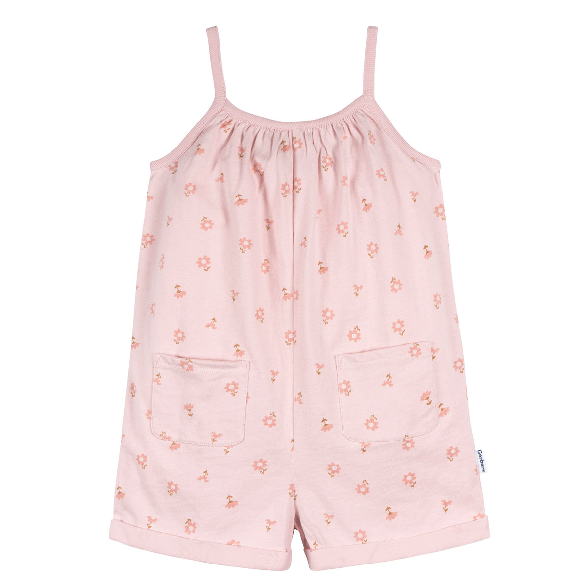 2-Pack Infant and Toddler Girls Rust & Floral Rompers, additional view 2