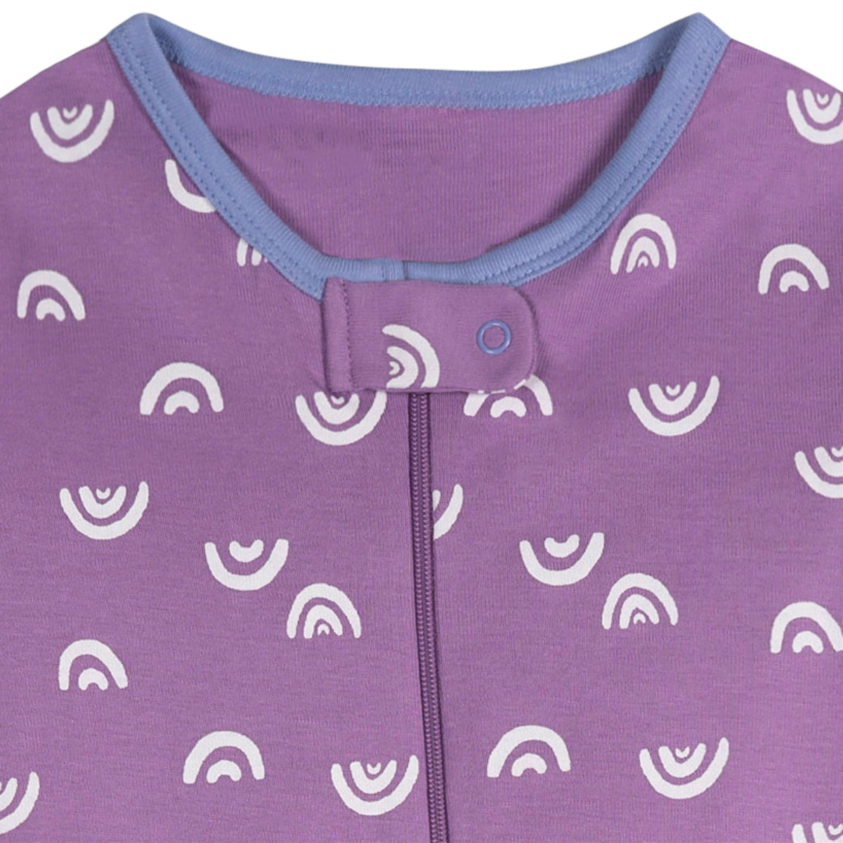 4-Pack Baby Girls Rainy Day Footed Pajamas, close-up detail 5