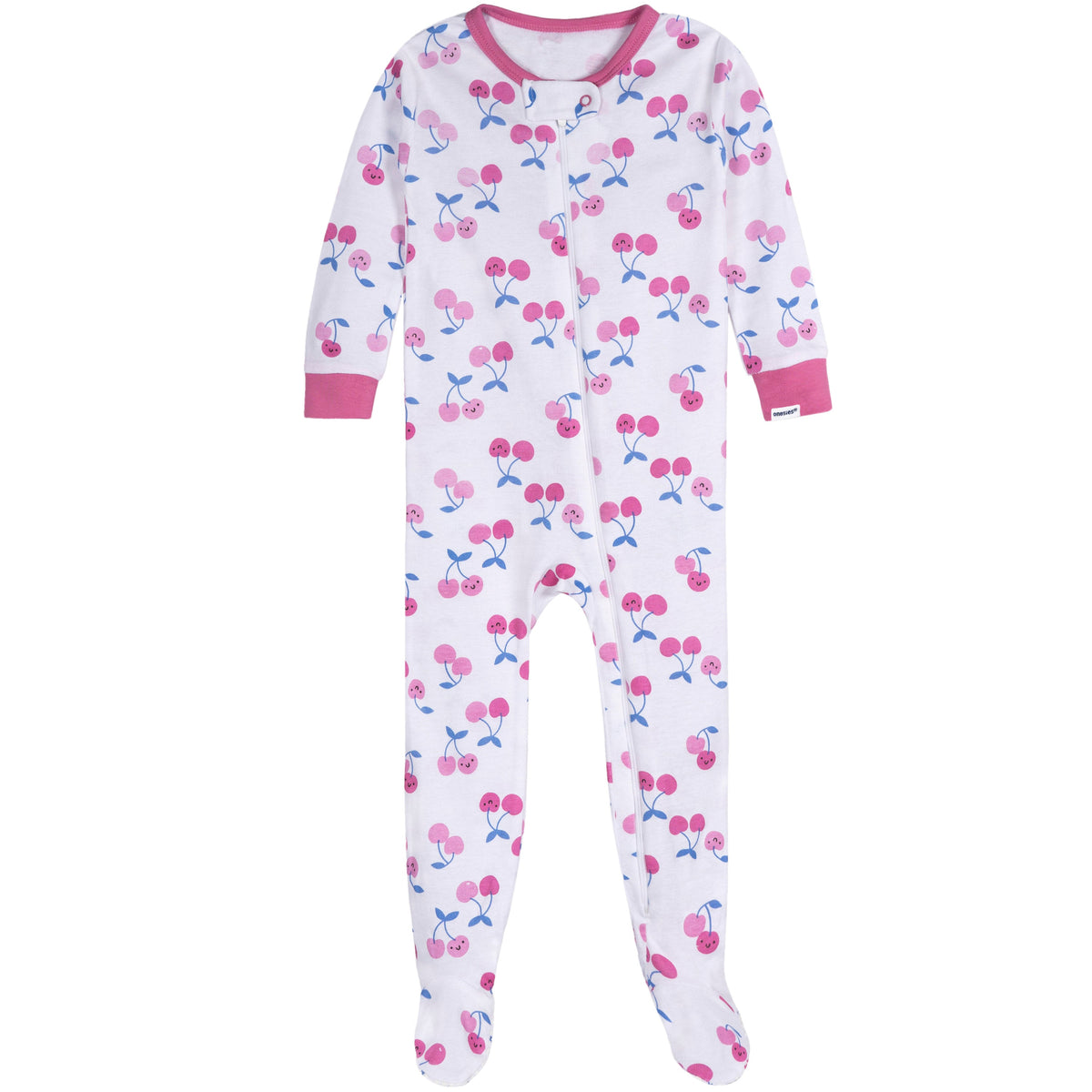 4-Pack Baby Girls Pears Footed Pajamas, additional view 2
