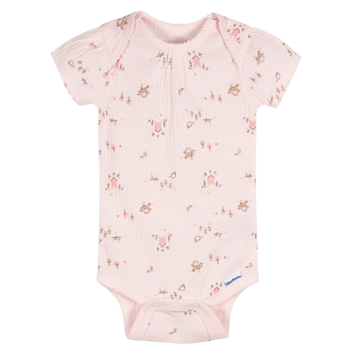 3-Pack Baby Girls Garden Bodysuits, additional view 1