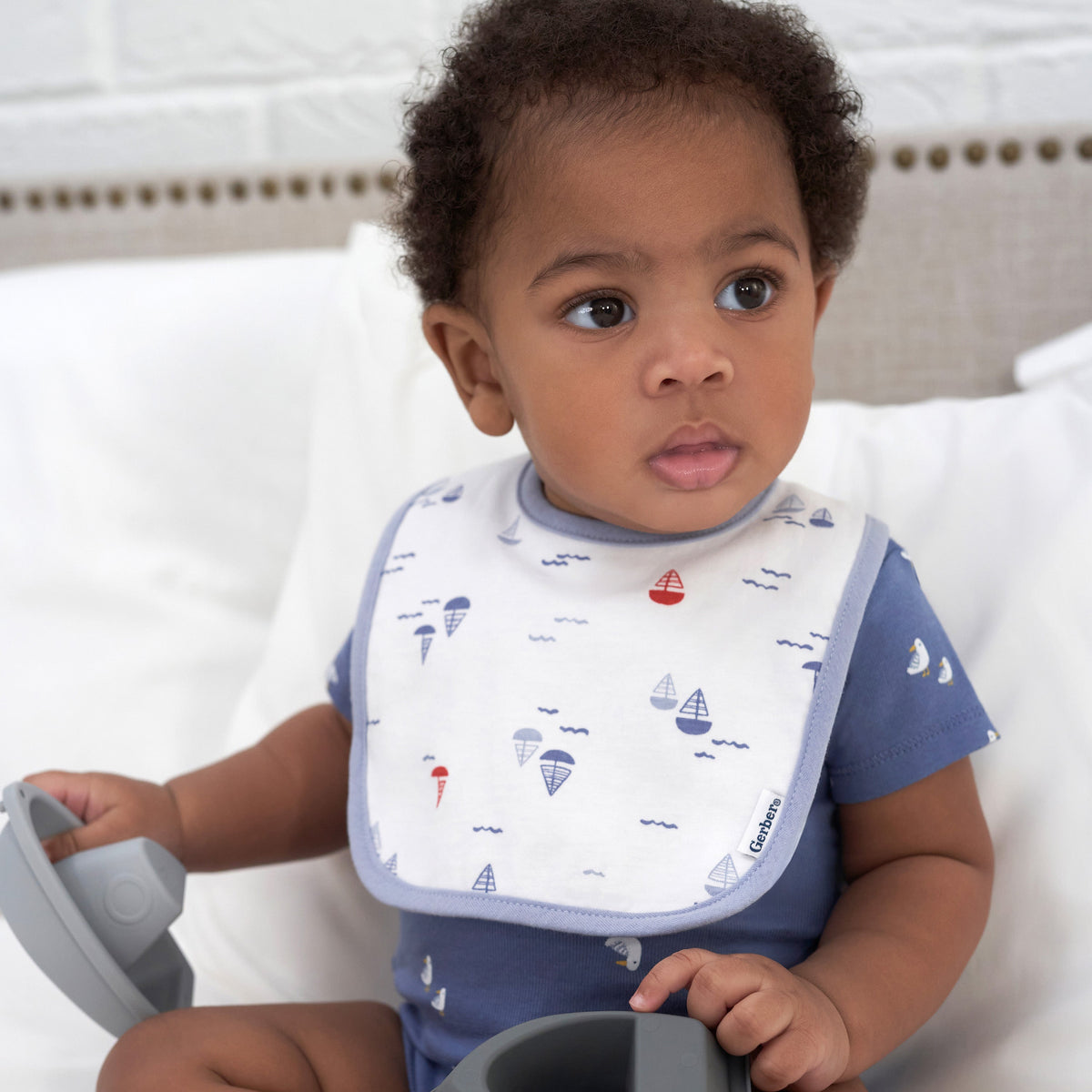 2-Pack Baby Boys Little Lighthouse Dribbler Bib, lifestyle photo 2