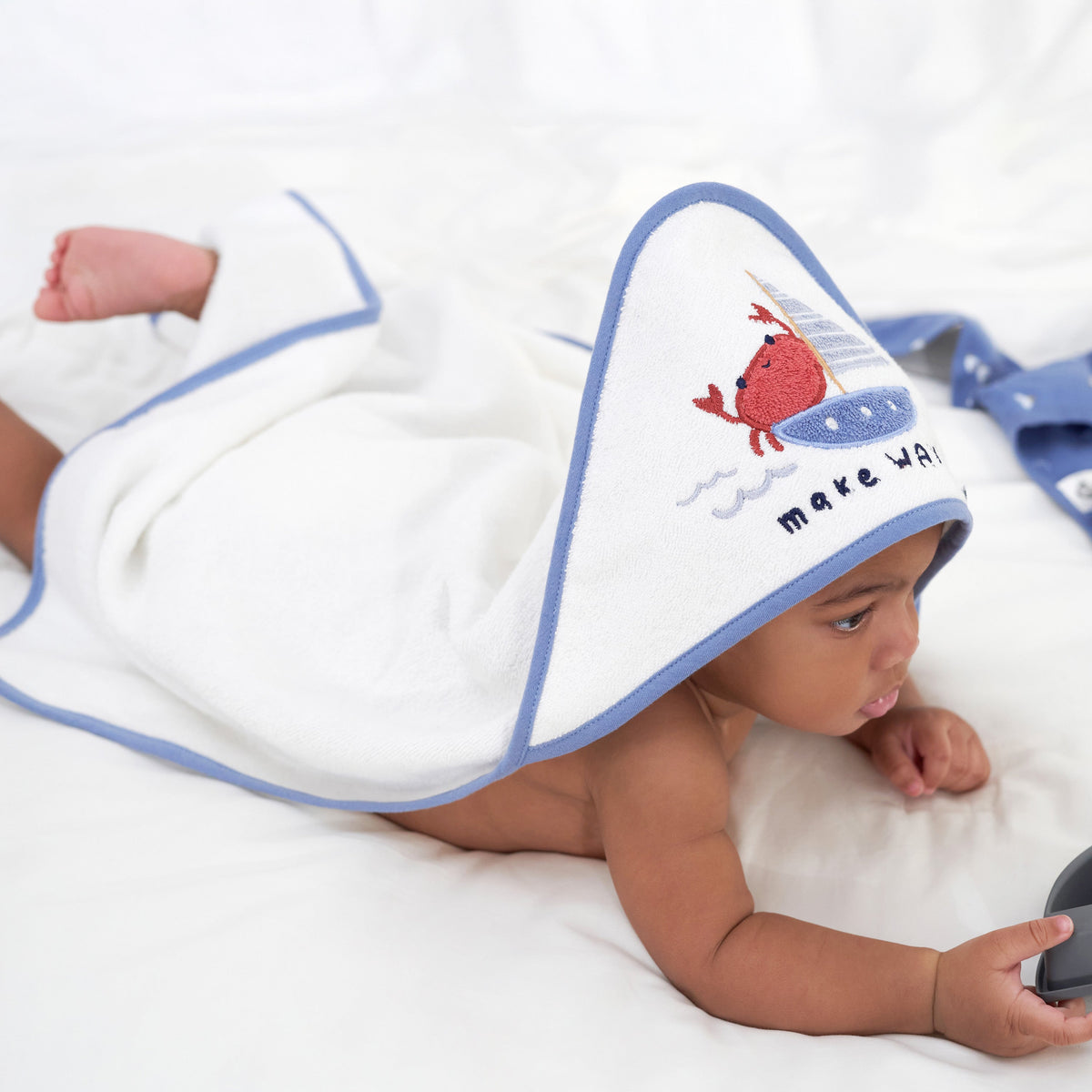 Baby Boys Little Lighthouse Hooded Towel, lifestyle photo 1