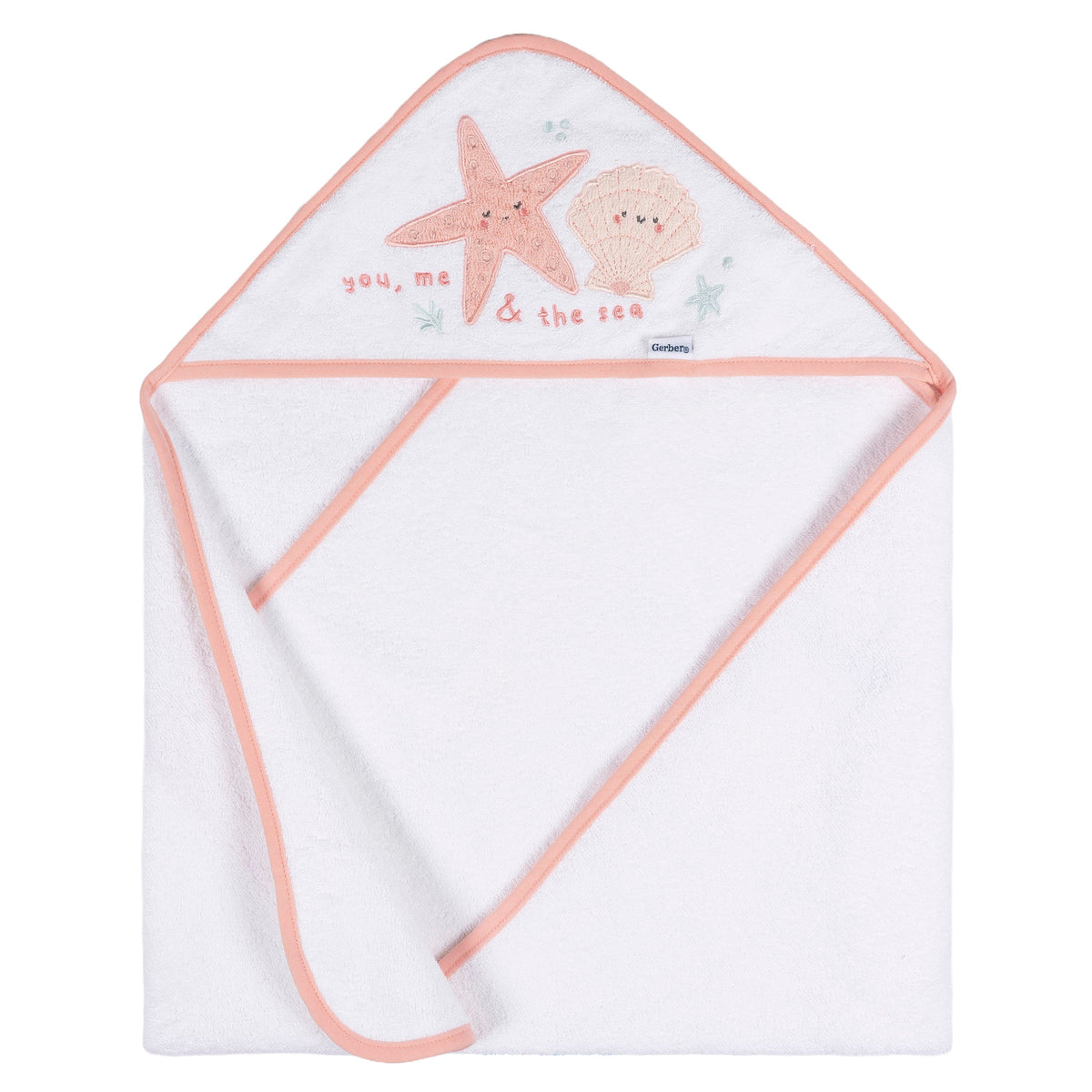 Baby Girls She Sells Sea shells Hooded Towel, additional view 1