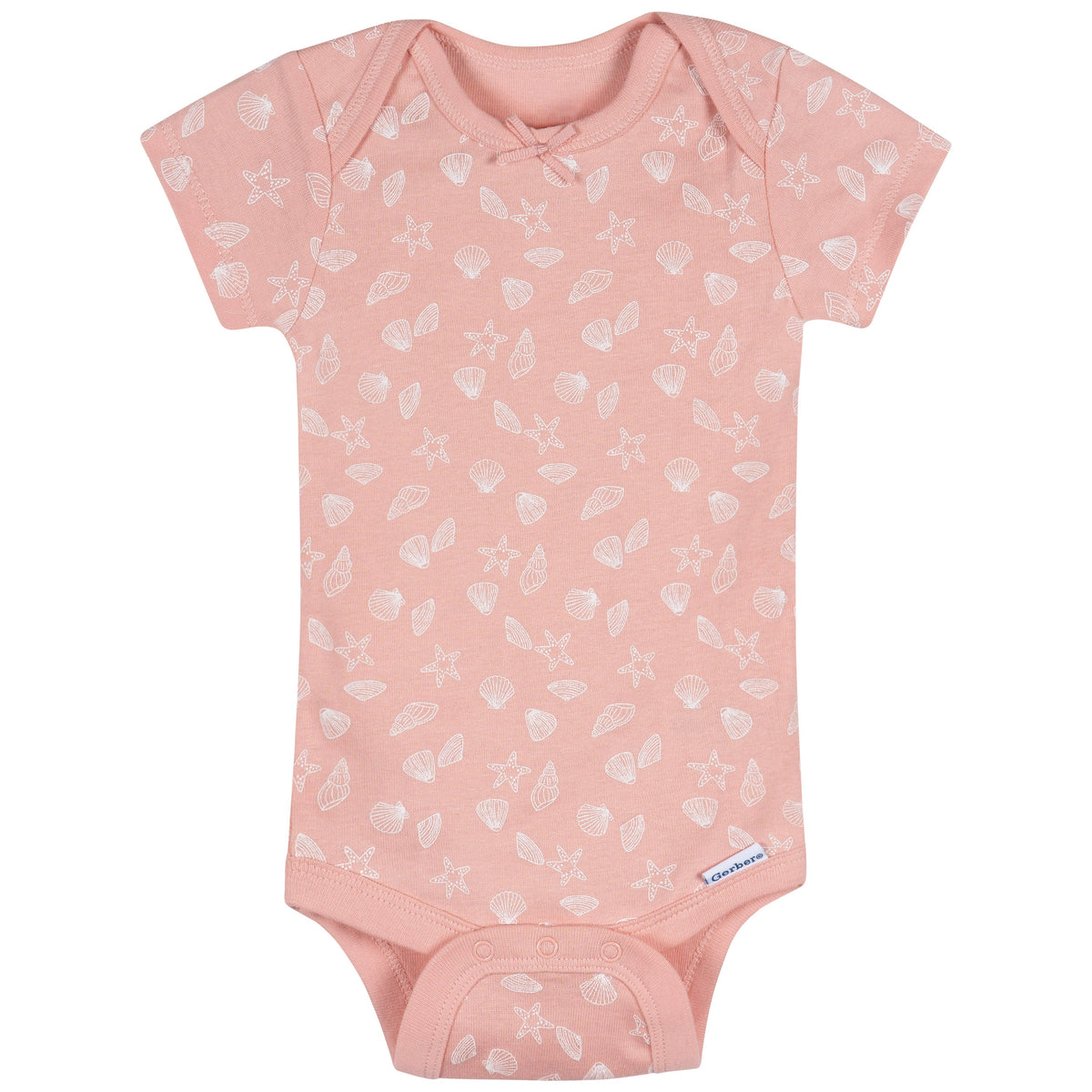 3-Pack Baby Girls She Sells Sea Shells Short Sleeve Onesies Bodysuits, additional view 3