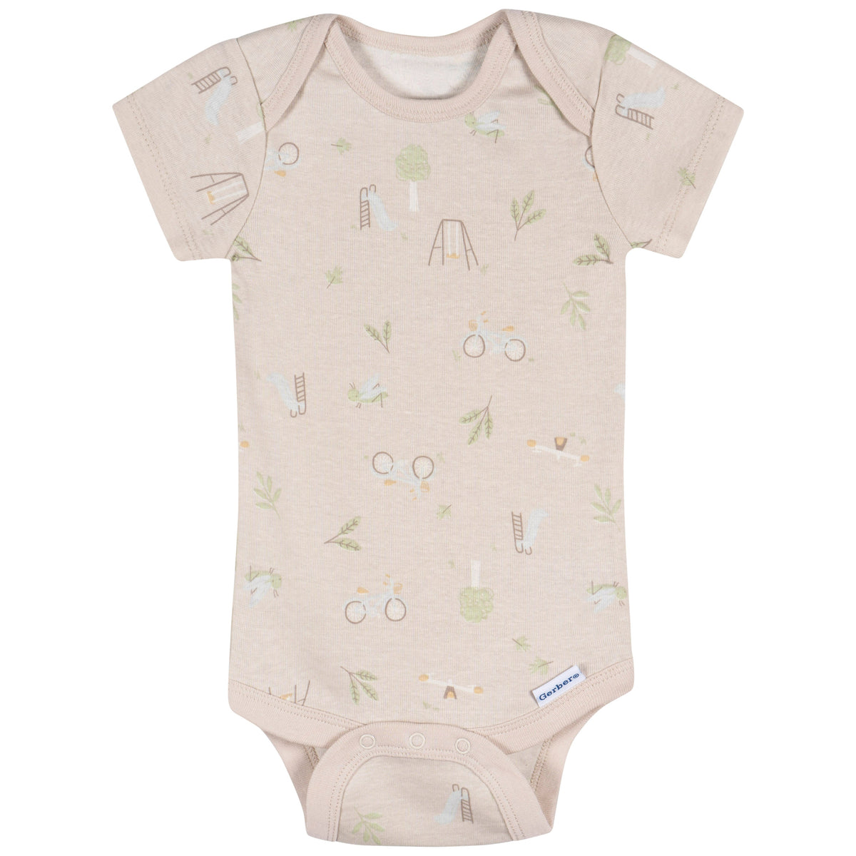 3-Pack Baby Neutral Park Life Short Sleeve Onesies Bodysuits, additional view 3