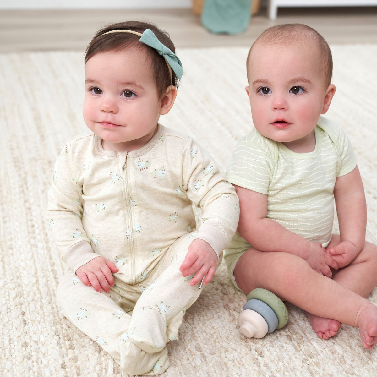 3-Pack Baby Neutral Park Life Short Sleeve Onesies Bodysuits, lifestyle photo 1