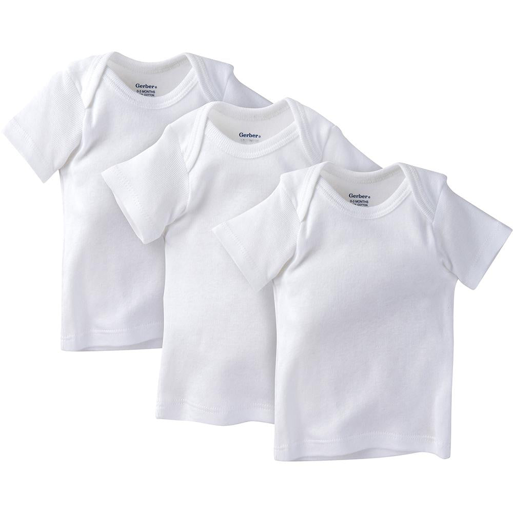 3-Pack White Slip-On Short Sleeve Shirt