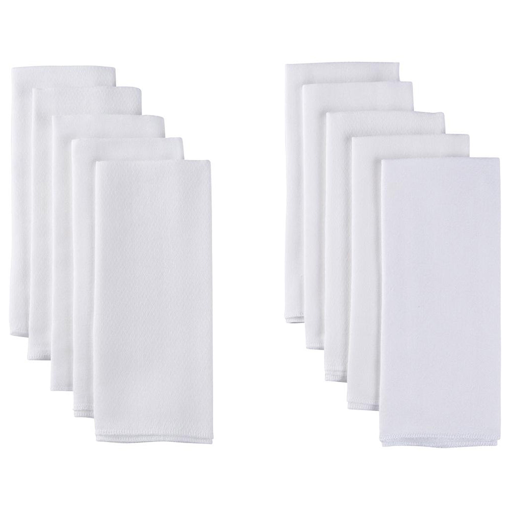 10-Pack Baby Neutral Organic White Flatfold Diaper