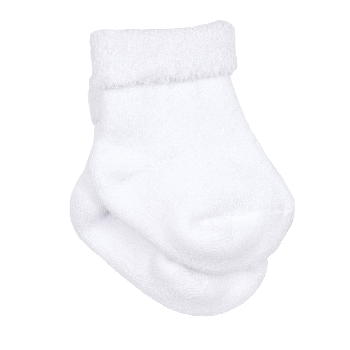 8-Pair White Organic Wiggle-Proof Socks, additional view 1