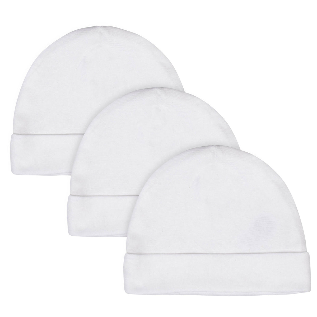 3-Pack White Craft Caps