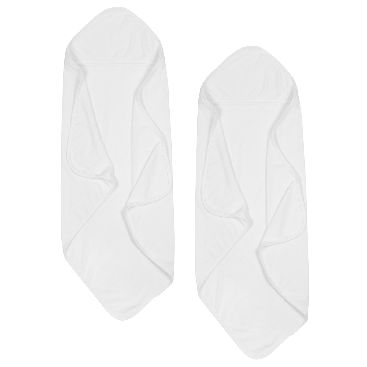2-Pack Baby Neutral White Hooded Towel