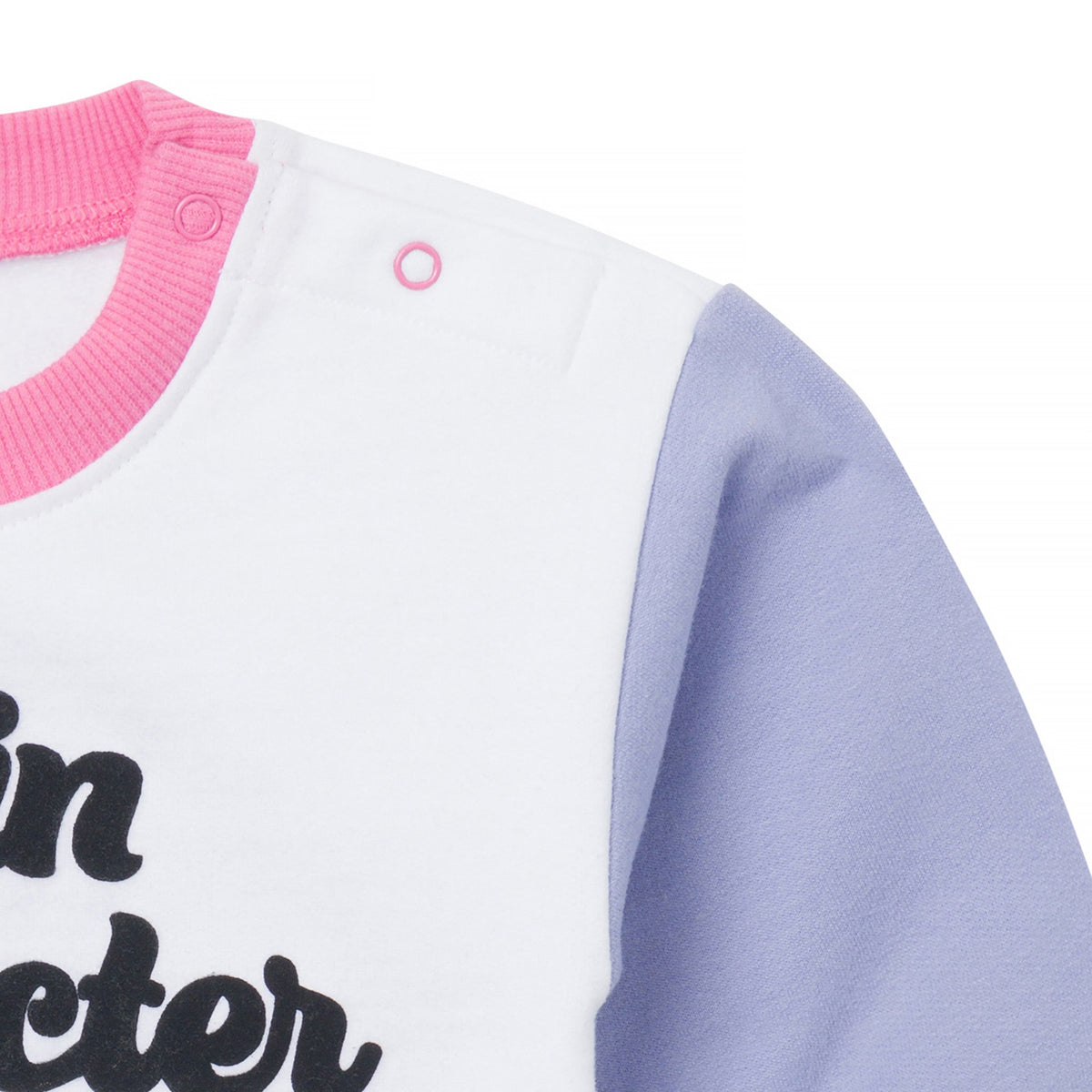 Baby Girls Main Character Sweatshirt Bubble Romper, view 3