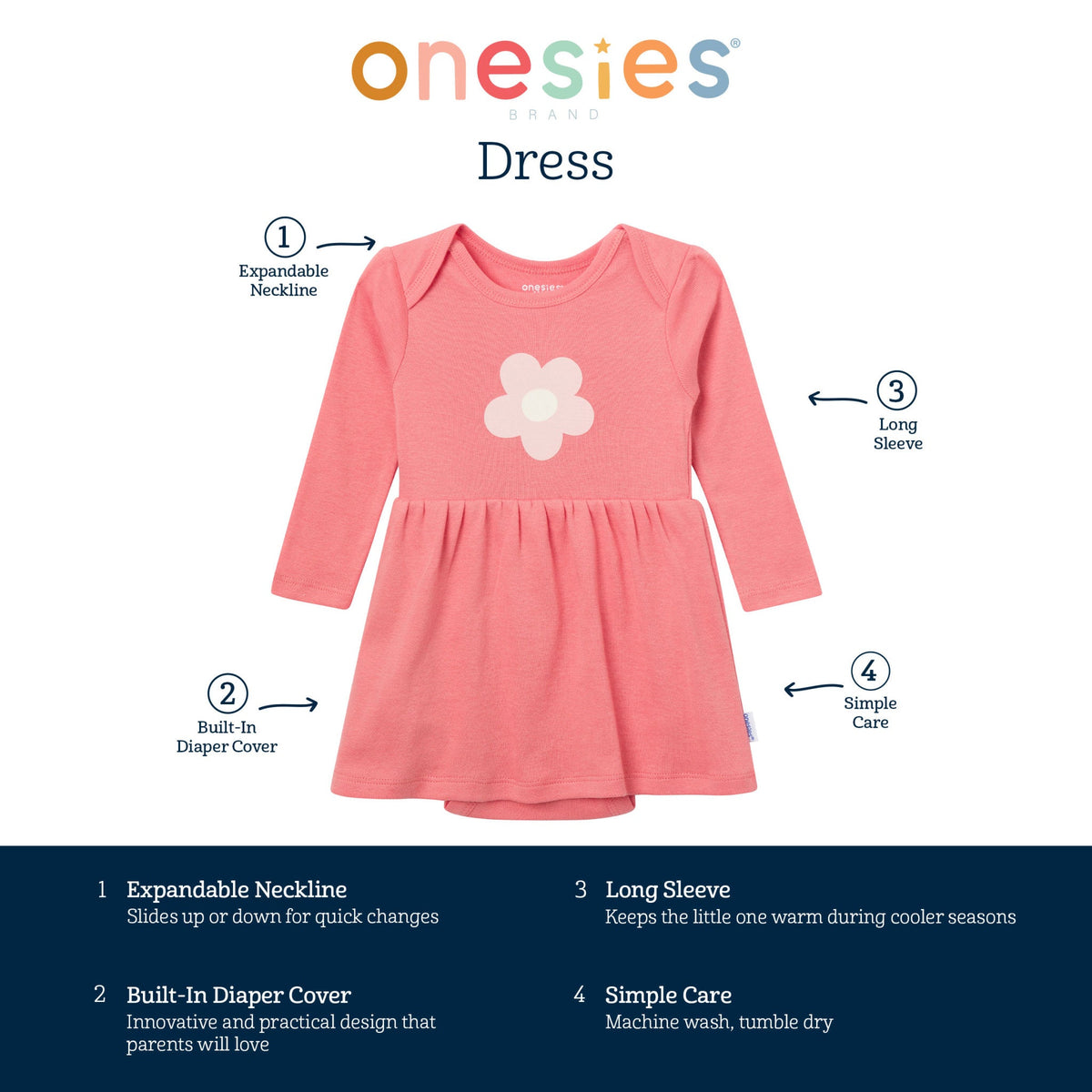 Baby Girls Chintz Flower Lap Shoulder Dress, view 11