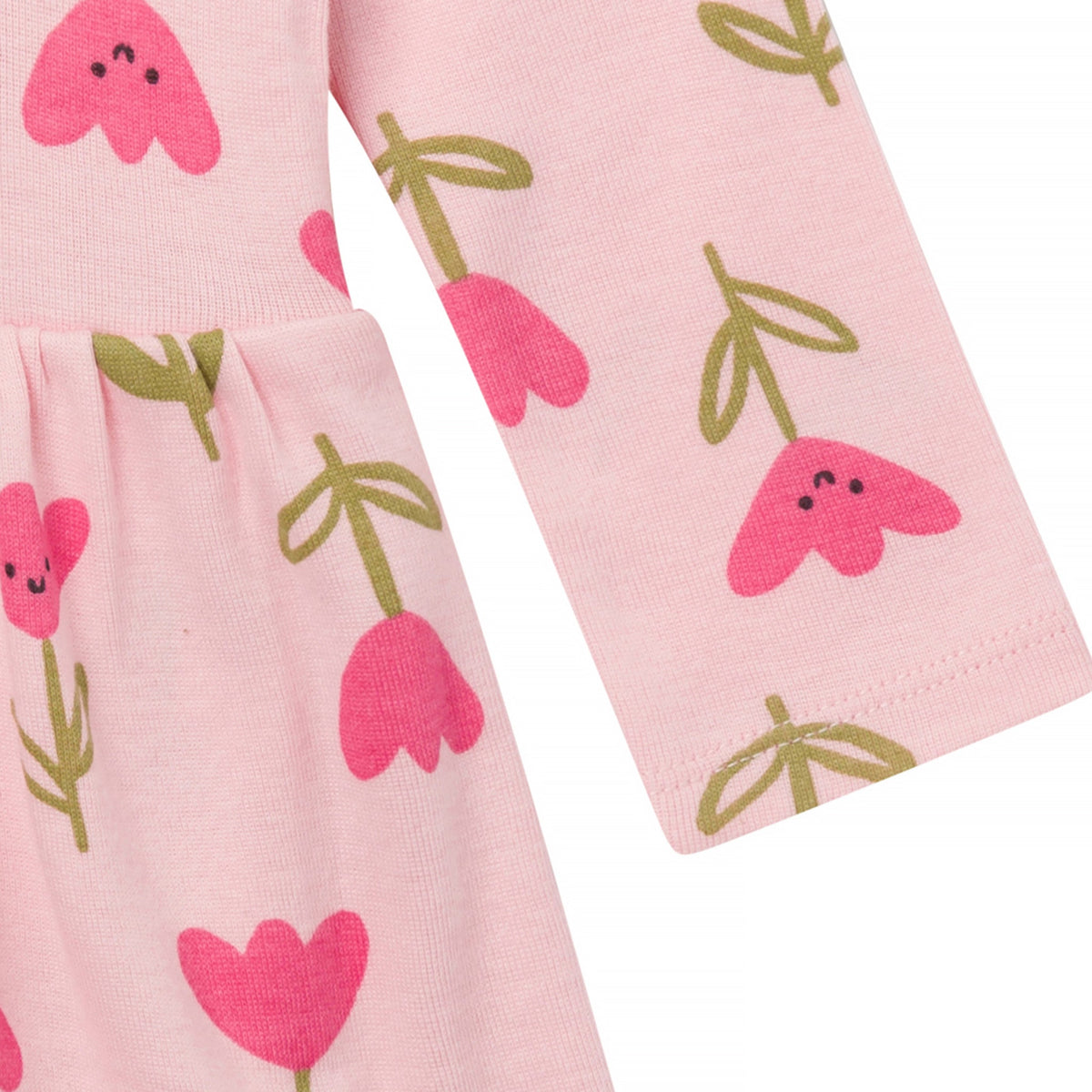 Baby Girls Tulips Lap Shoulder Dress, view 3