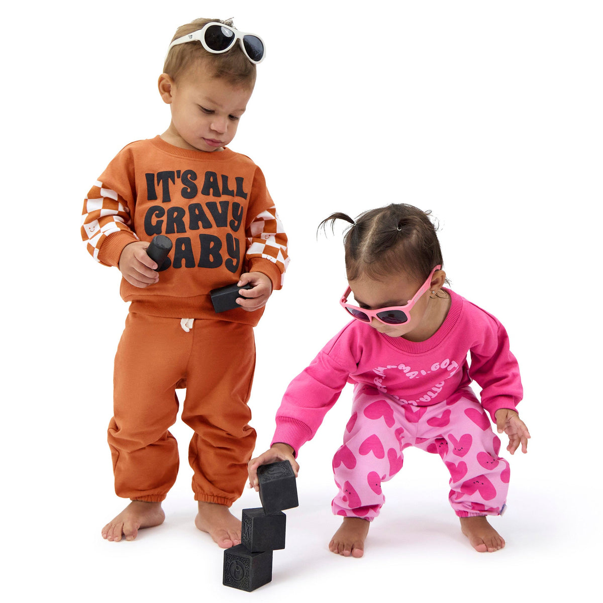 2-Piece Baby Boys Gravy Sweatshirt Set, view 5