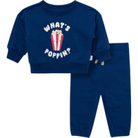 2-Piece Baby Boys What's Poppin Sweatshirt Set