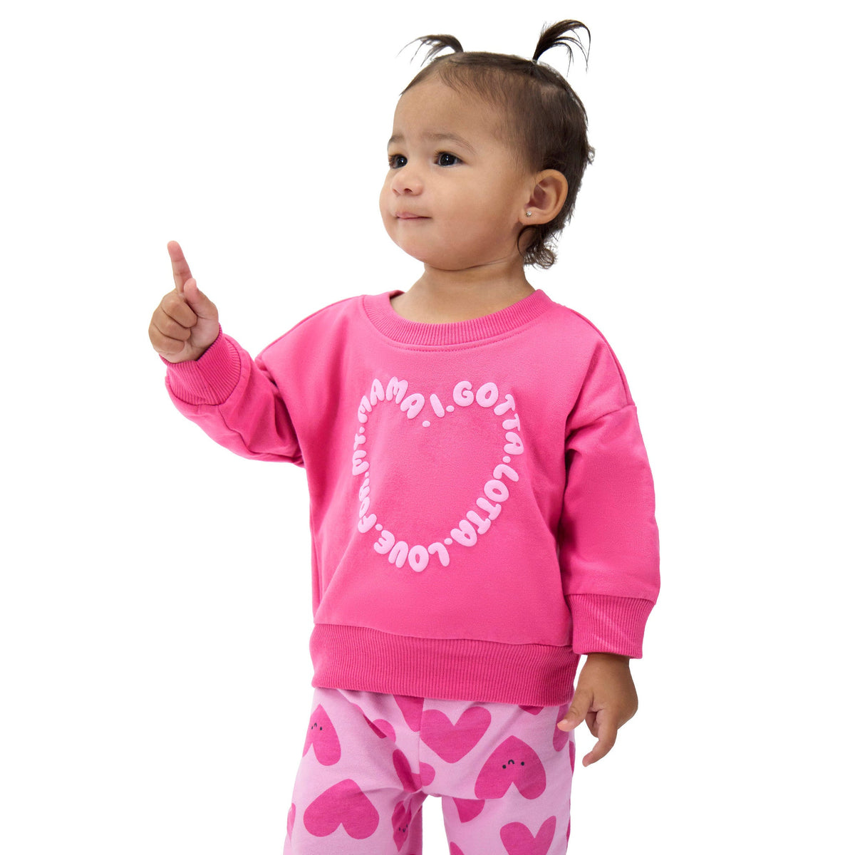 2-Piece Baby Girls Love Mama Sweatshirt Set, view 10