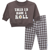 2-Piece Baby Neutral I Roll Sweatshirt Set