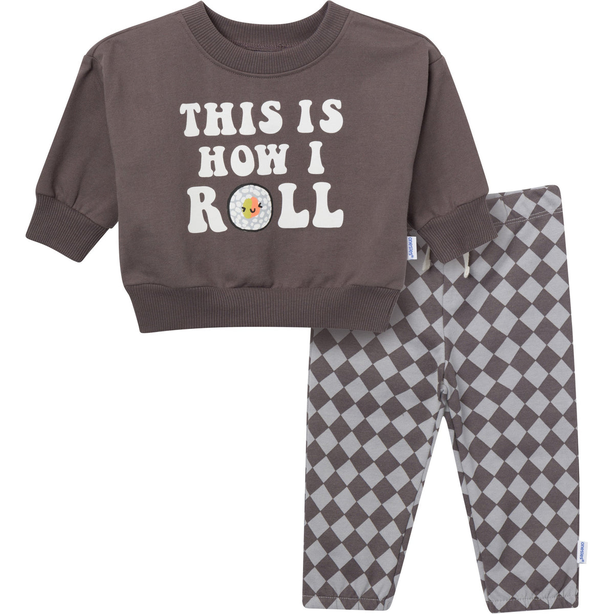 2-Piece Baby Neutral I Roll Sweatshirt Set
