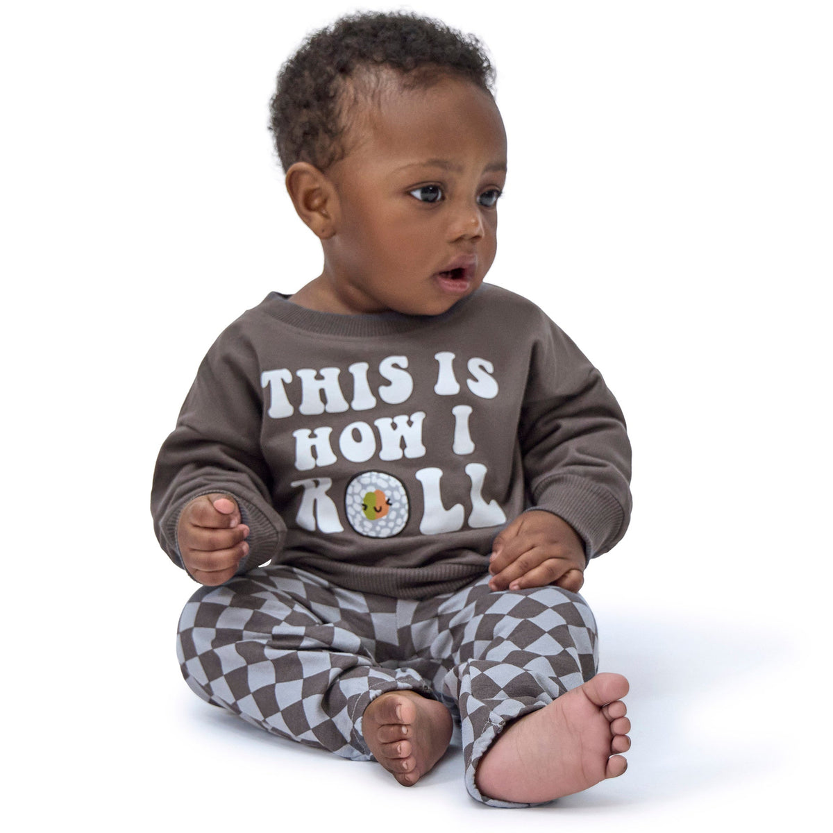 2-Piece Baby Neutral I Roll Sweatshirt Set, view 2