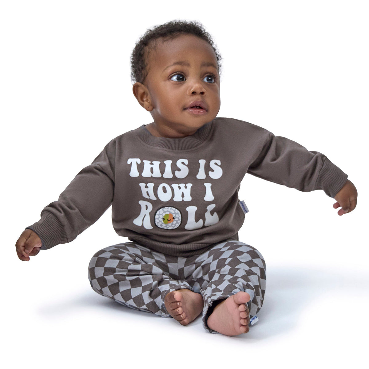 2-Piece Baby Neutral I Roll Sweatshirt Set, view 5