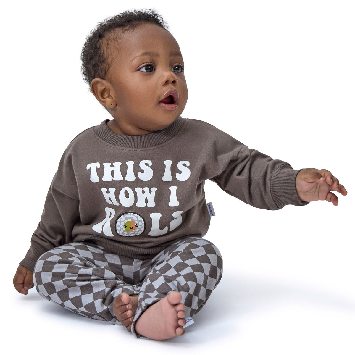 2-Piece Baby Neutral I Roll Sweatshirt Set, view 4