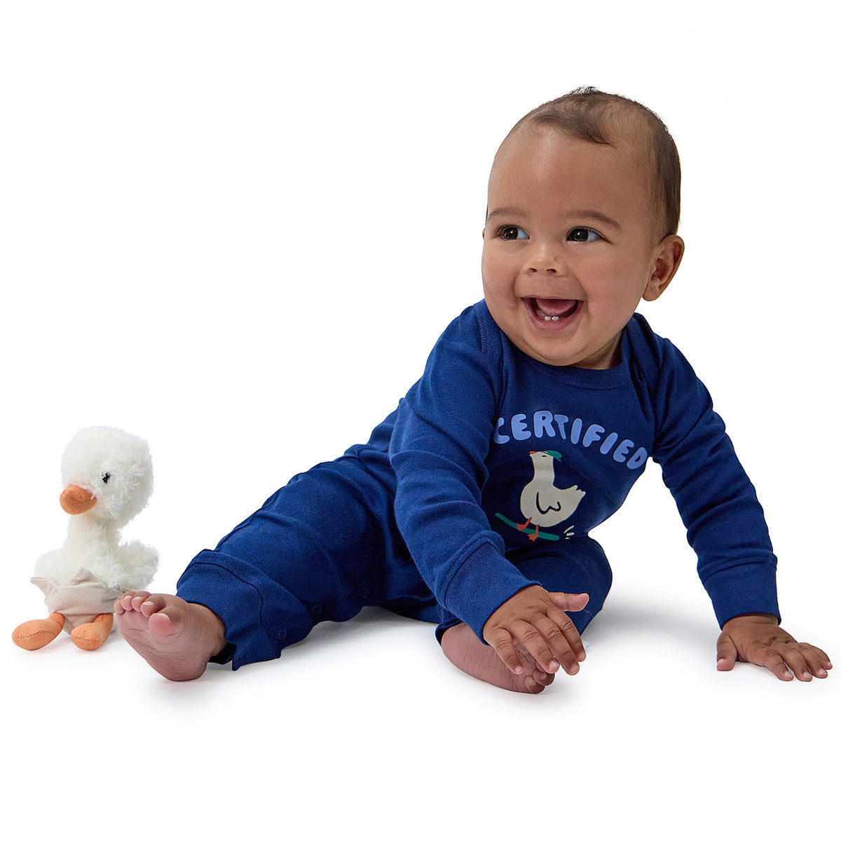 3-Pack Baby Boys Silly Goose Lap Shoulder Footless Pajamas, view 6