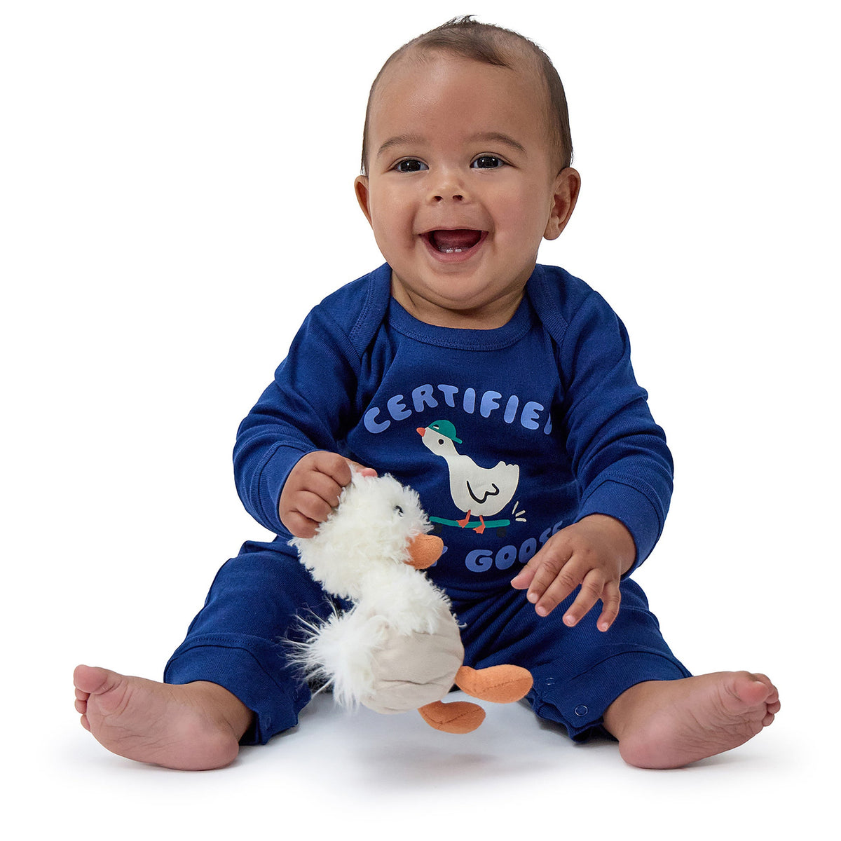 3-Pack Baby Boys Silly Goose Lap Shoulder Footless Pajamas, view 2