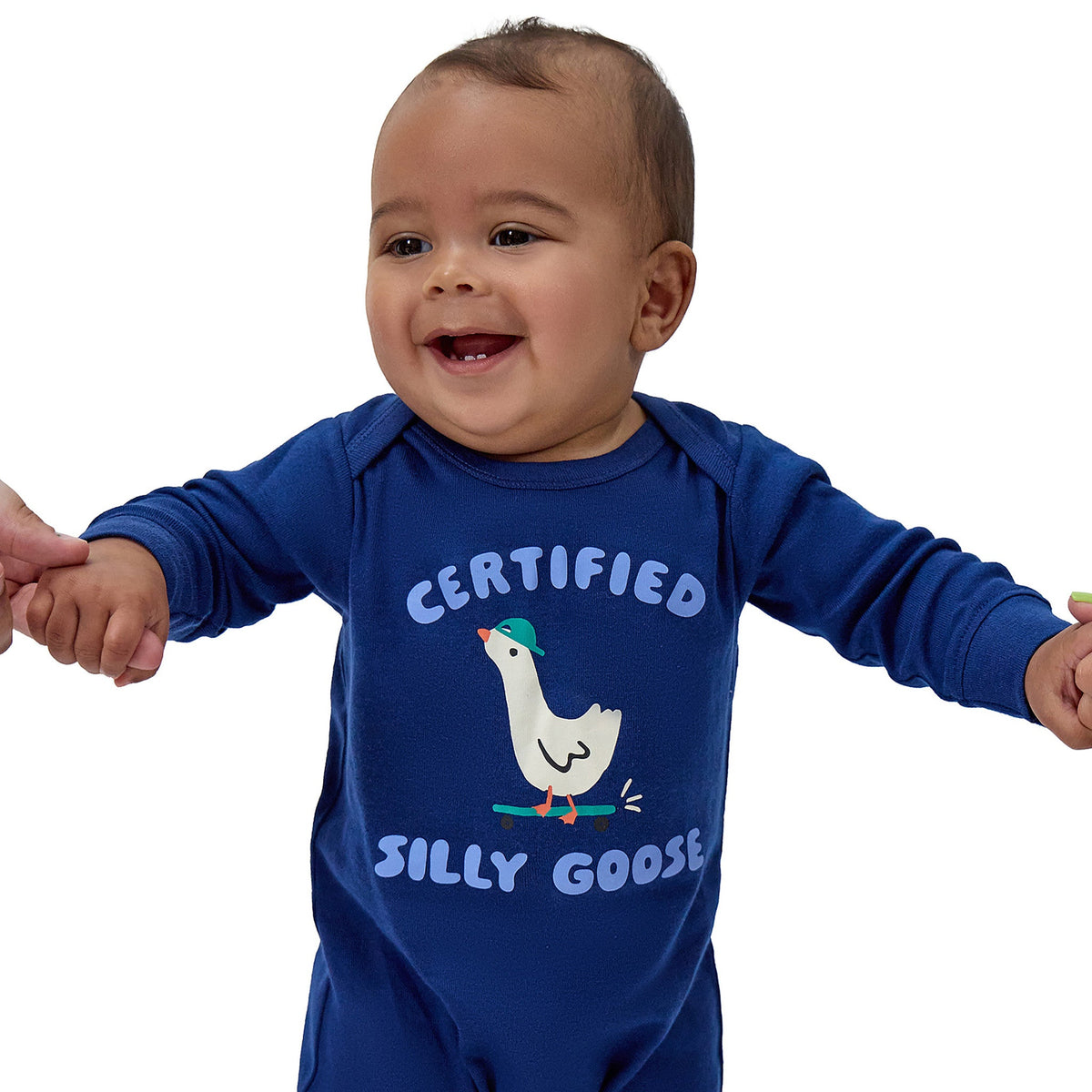 3-Pack Baby Boys Silly Goose Lap Shoulder Footless Pajamas, view 3