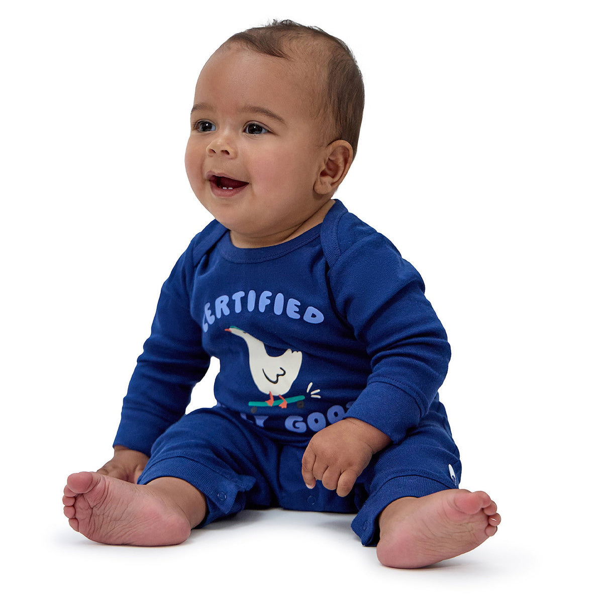 3-Pack Baby Boys Silly Goose Lap Shoulder Footless Pajamas, view 4