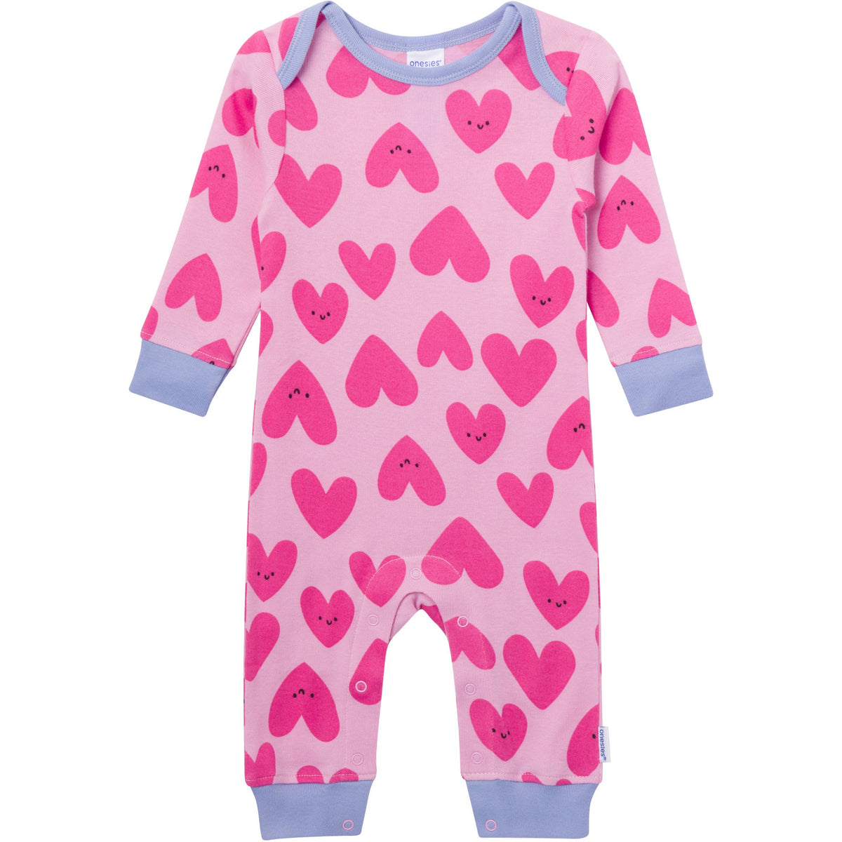 3-Pack Baby Girls Rainbow Rules Lap Shoulder Footless Pajamas, view 10
