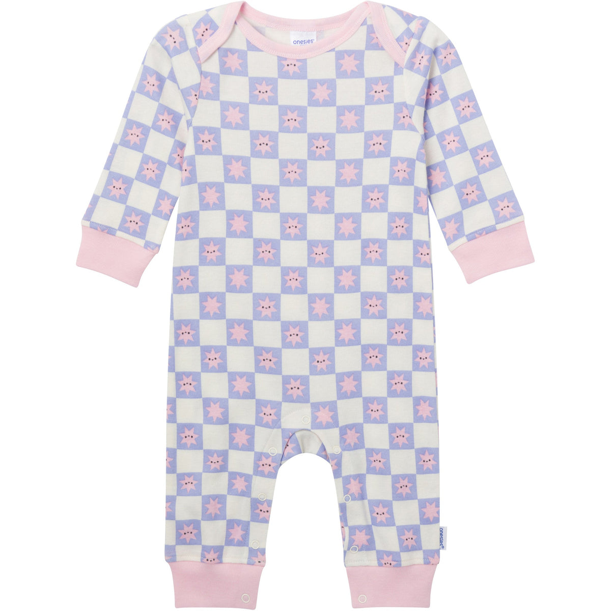 3-Pack Baby Girls Rainbow Rules Lap Shoulder Footless Pajamas, view 11