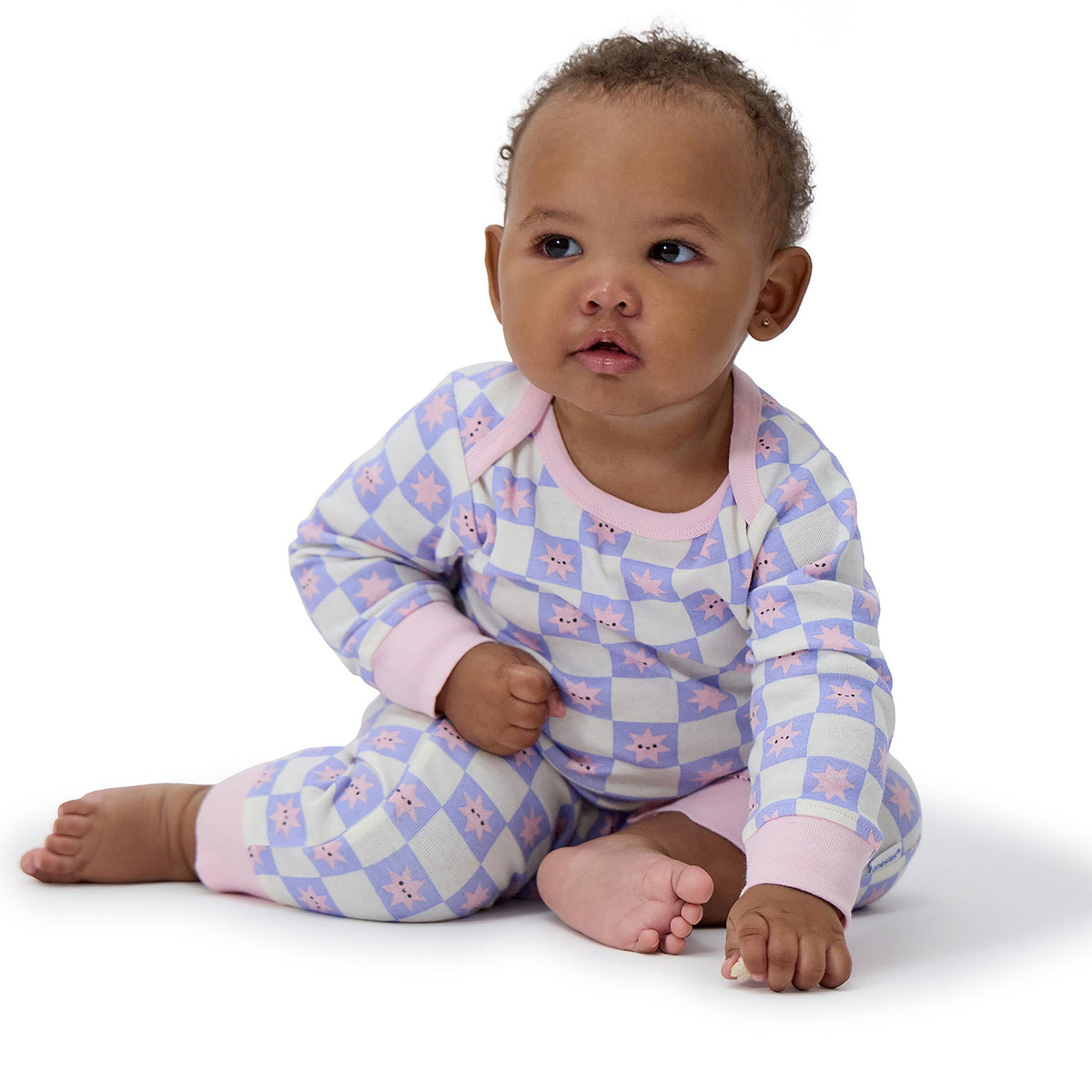 3-Pack Baby Girls Rainbow Rules Lap Shoulder Footless Pajamas, view 8