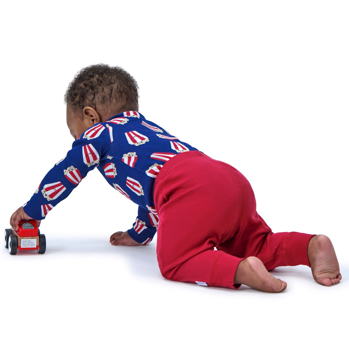 4-Piece Baby Boys Popcorn Day Onesies Bodysuits and Pants, view 4